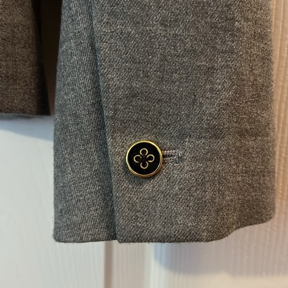 1 Button Grey Blazer with Black Trim Size 18 - Picture 7 of 8